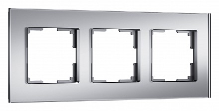 Рамка на 3 поста Senso серебряный soft-touch W0033106