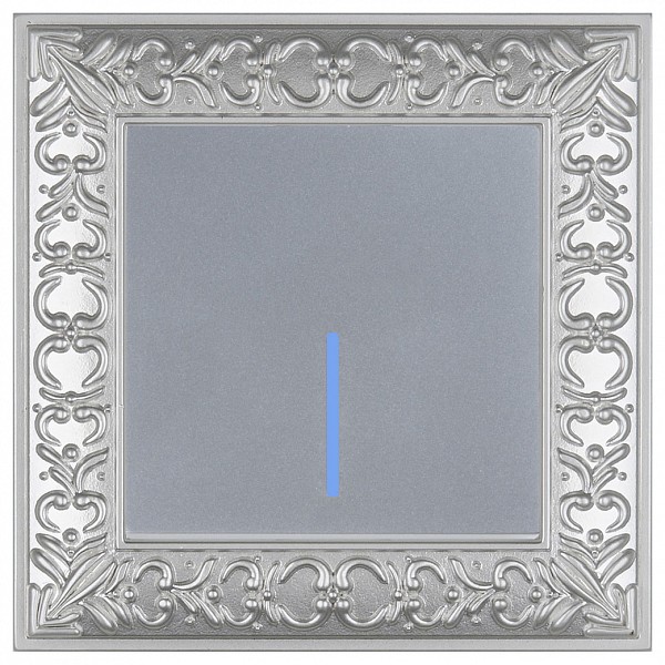 

Выключатель одноклавишный с подсветкой Antik (Серебряный) WL06-SW-1G-C +WL06-SW-1G-LED, Antik (Серебряный) WL06-SW-1G-C +WL06-SW-1G-LED