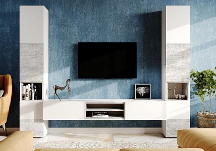 Тумба прикроватная с 2-мя ящиками  (белый) Тумба прикроватная с 2-мя ящиками  (белый)