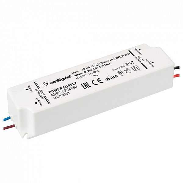

Блок питания 24В 60Вт ARPV-LP24060-PFC (24V, 2.5A, 60W), 24В 60Вт ARPV-LP24060-PFC (24V, 2.5A, 60W)