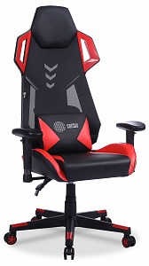 Геймерское кресло CS-CHR-090BLR, красный, черный, полиэстр, экокожа